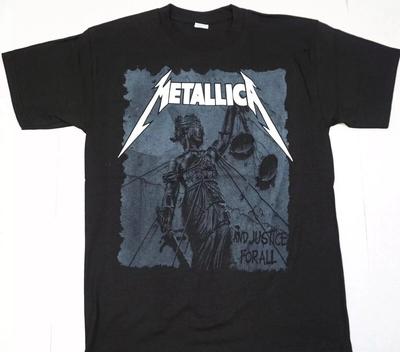 METALLICA And Justice For All T-Shirt Tops Tees Men's Women's, Heavy Black Cotton T-Shirt Tops Tees Men's Women's, Size S To 4XL