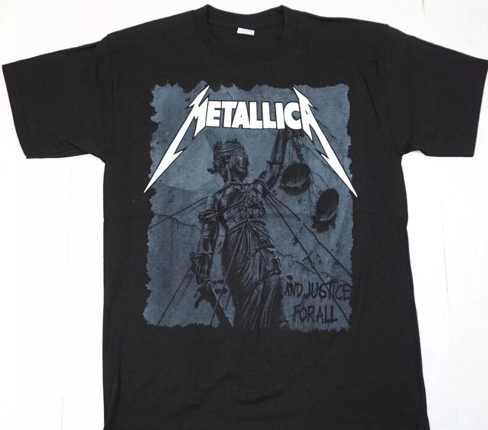 METALLICA And Justice For All T-Shirt Tops tees Men's Women's, Heavy Black Cotton T-Shirt Tops tees Men's Women's, Size S to 4XL