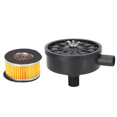 Filtro Silenziatore Compressore d'Aria Nero Silenziatore per Soffianti Caldaie Porte di Scarico Plastica