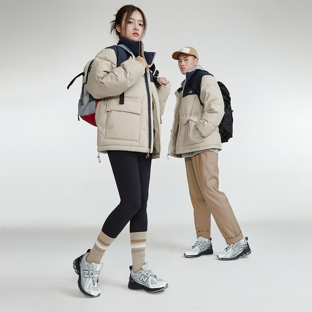 New Balance NBX Academy Puffer Down Asia Sizing 'Beige Navy' Men's AMJ34304-SOT