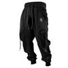 Men's Printed Casual Sports Pants Men's Fashion Lace-Up Fleece Sports Pants