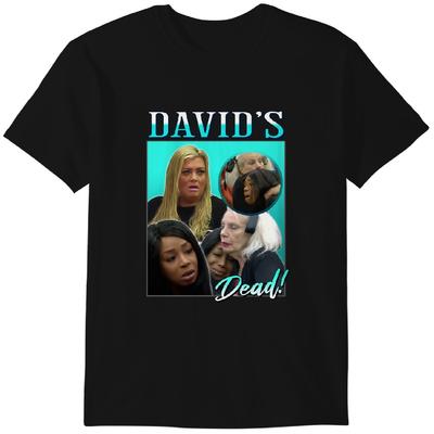 David è morto, Maglietta Unisex Divertente Grande Fratello, Meme David è morto, Maglietta Omaggio, Regalo Maglietta Meme Divertente, Umorismo TV, Maglietta Grande Fratello Maglietta Classica