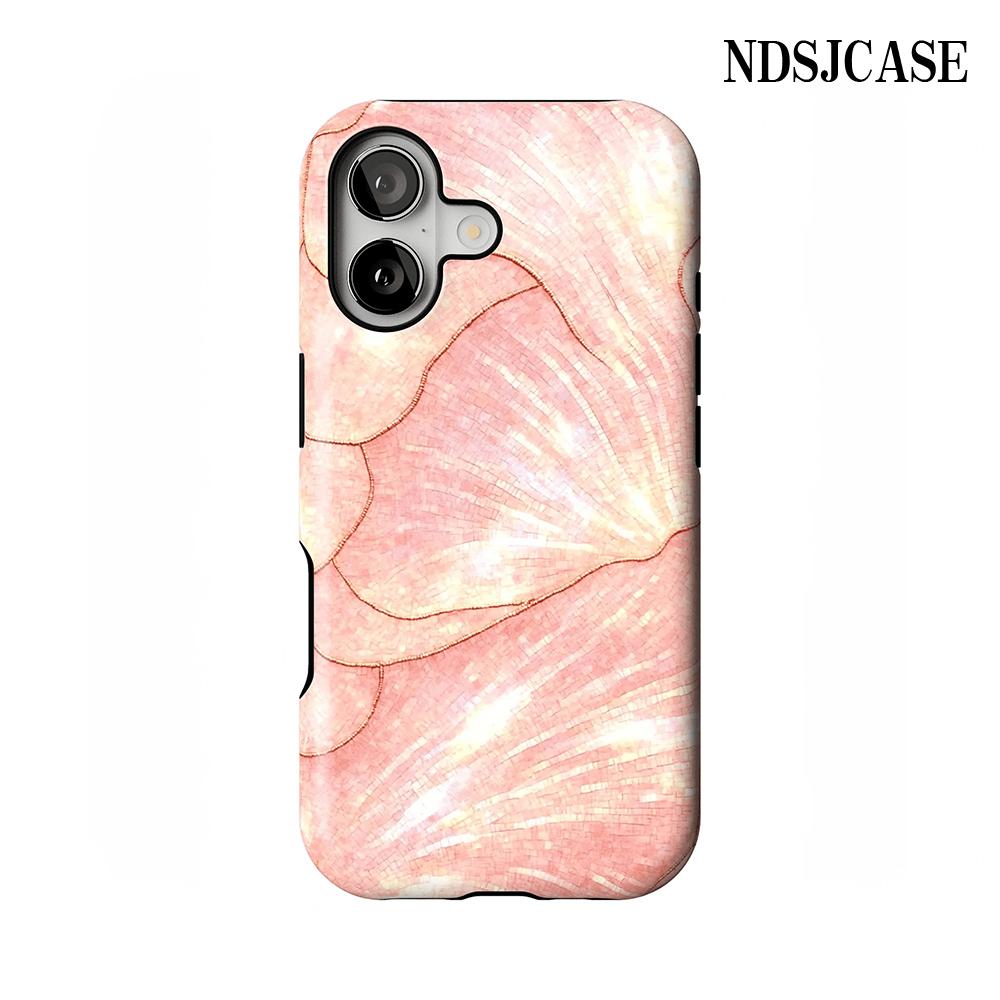 

Чехол для телефона Ракушка цвета румяна для iPhone 17 16 15 14 13 12 11 X XS XR XSMAX 7 8 Air Pro Max Plus Роскошная двухслойная задняя крышка iPhone 16 ProMax