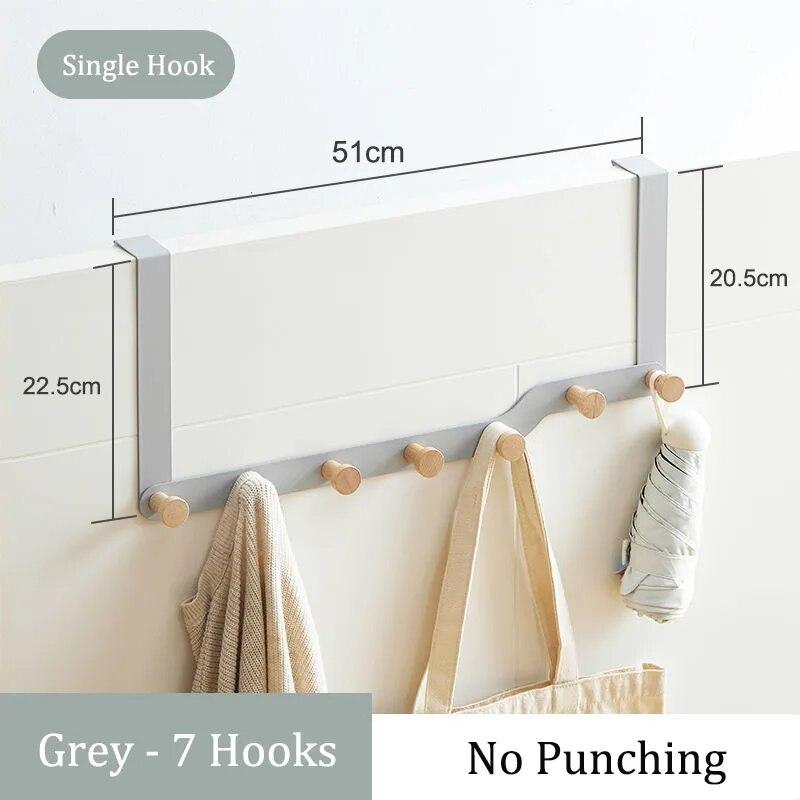Modern Fashion Door Back Hook Bedroom Porch Free Punch Coat Hook Bathroom Door Hook Towel Rack Metal Hook