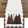 Coffee Table Runner Dining Tablecloth Ball Reindeer Xmas Tree Christmas Runner Print Seasonal Winter Holiday