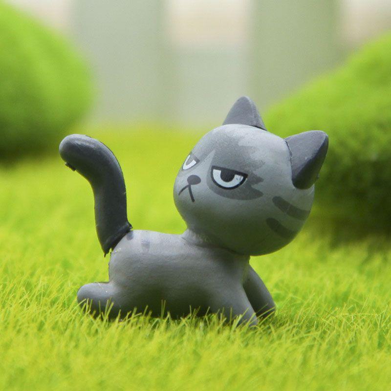 Modish 6pcs Set Kawaii Zakka Cute Unhappy Cat Doll Adorable Mini Cartoon Figures