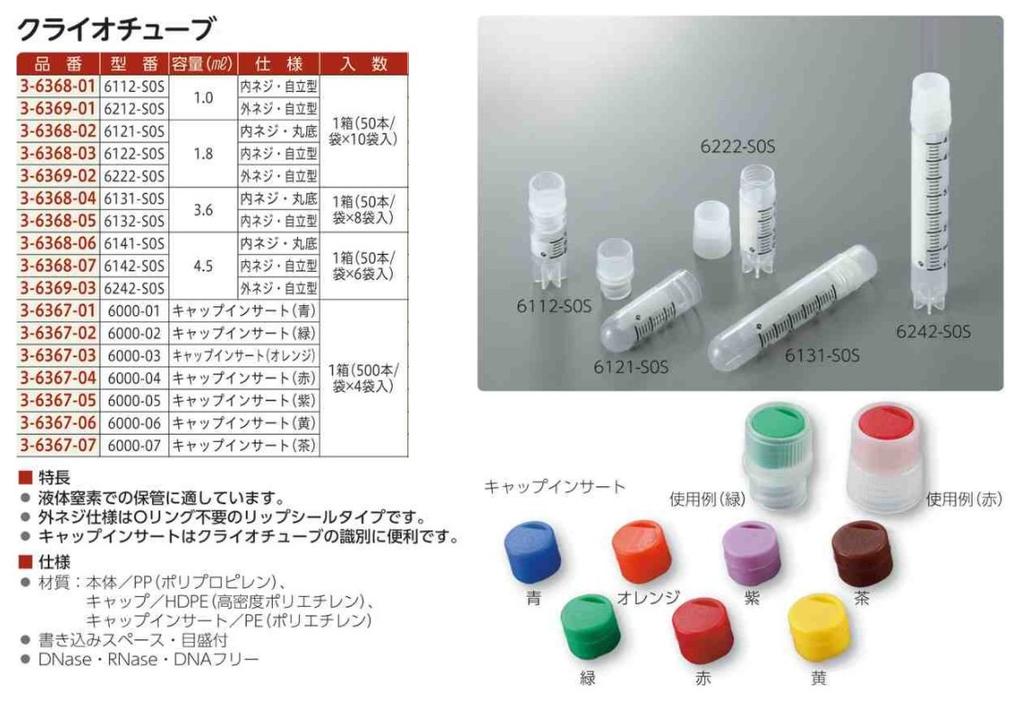 AS ONE Cryotube Cap Insert 500 X 4 Bags CryoFreeze(R) 6000-05 (purple) Pieces/bag /3-6367-05