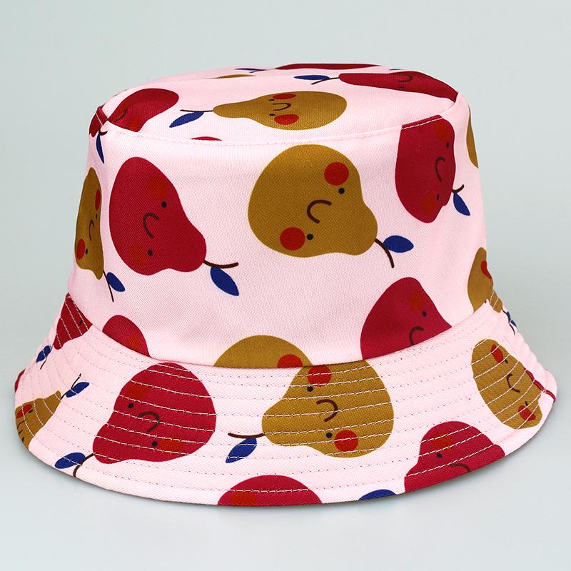 Double-Sided Tropical Fruit Bucket Hat – Trendy Sun Protection for Outdoor Wear