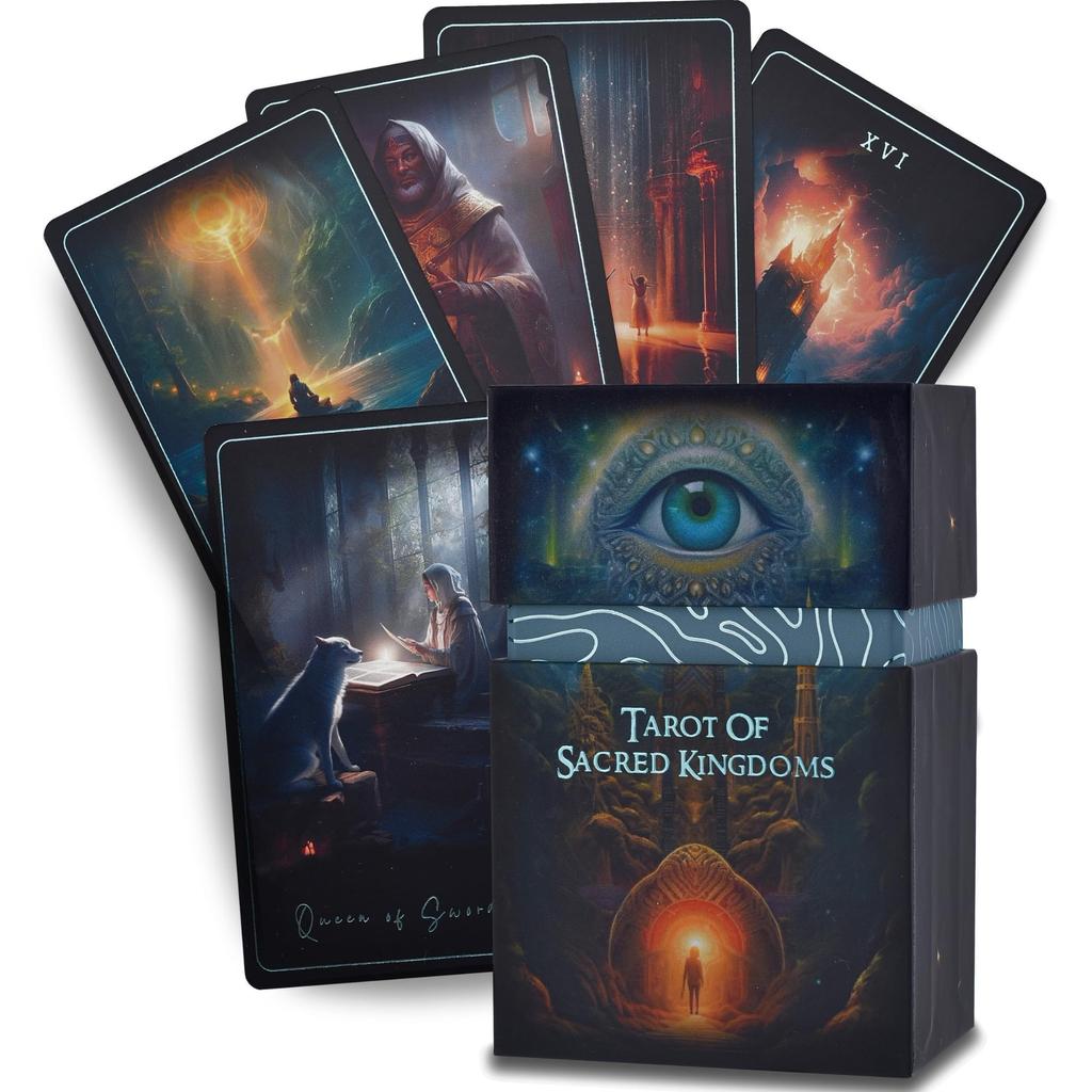 Earth Moon Magick The Tarot of Sacred Kingdoms Tarot Cards Tarot Deck with Guidebook Oracle Cards for Spiritual and Energetic Resonance Recycled Paper
