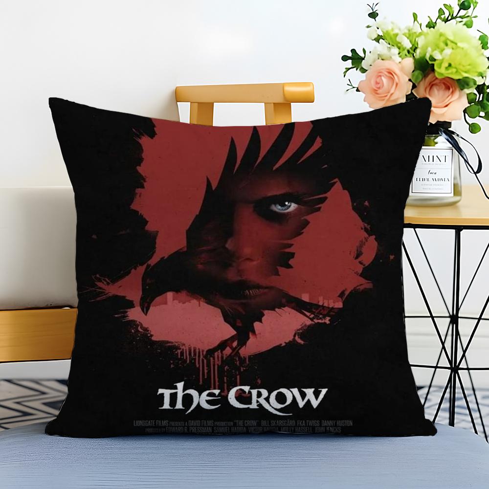 RRaven CCrow Movie Cushion Cover Washable Linen Pillowcase Soft  for Sofa Bed Cozy Home Room Decor