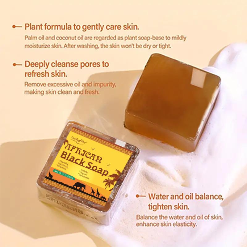 African Black Soap Deep Cleanse Moisturizing Exfoliating Soap Body Cleanser Handmade Soap