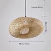 40CM E27 Bamboo Pendant Light Chinese Restaurant Hand-Woven Hanging Lamp Zen Tea Room Lantern Rustic Creative B&B Pendant Lamps