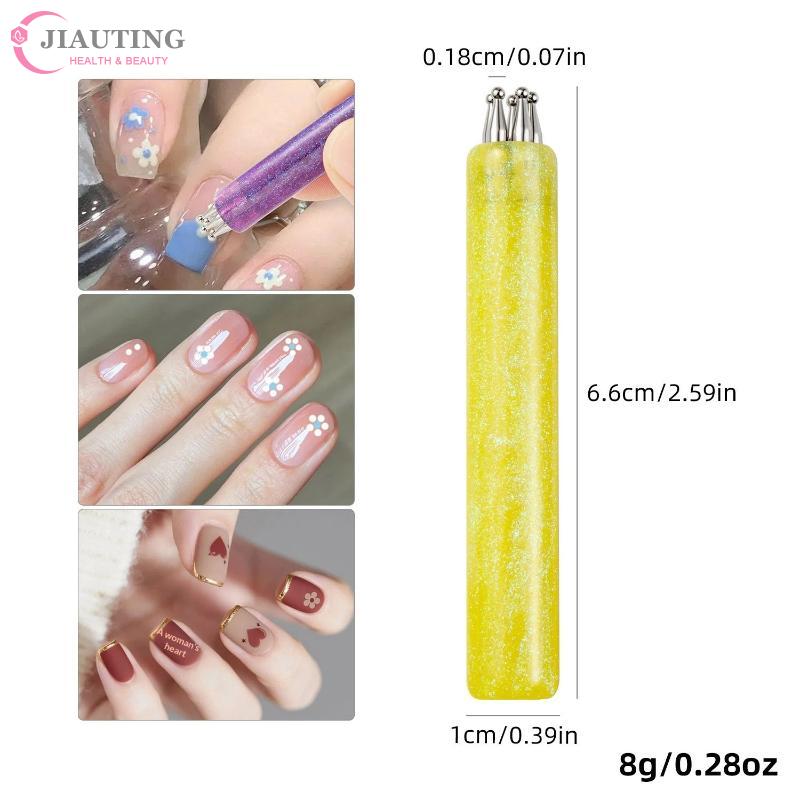 Nail Art Design Tip Painting Carving Dotting Pen Stainless Steel Bristles Starry Sky Handle Nail Art Dotting Tools