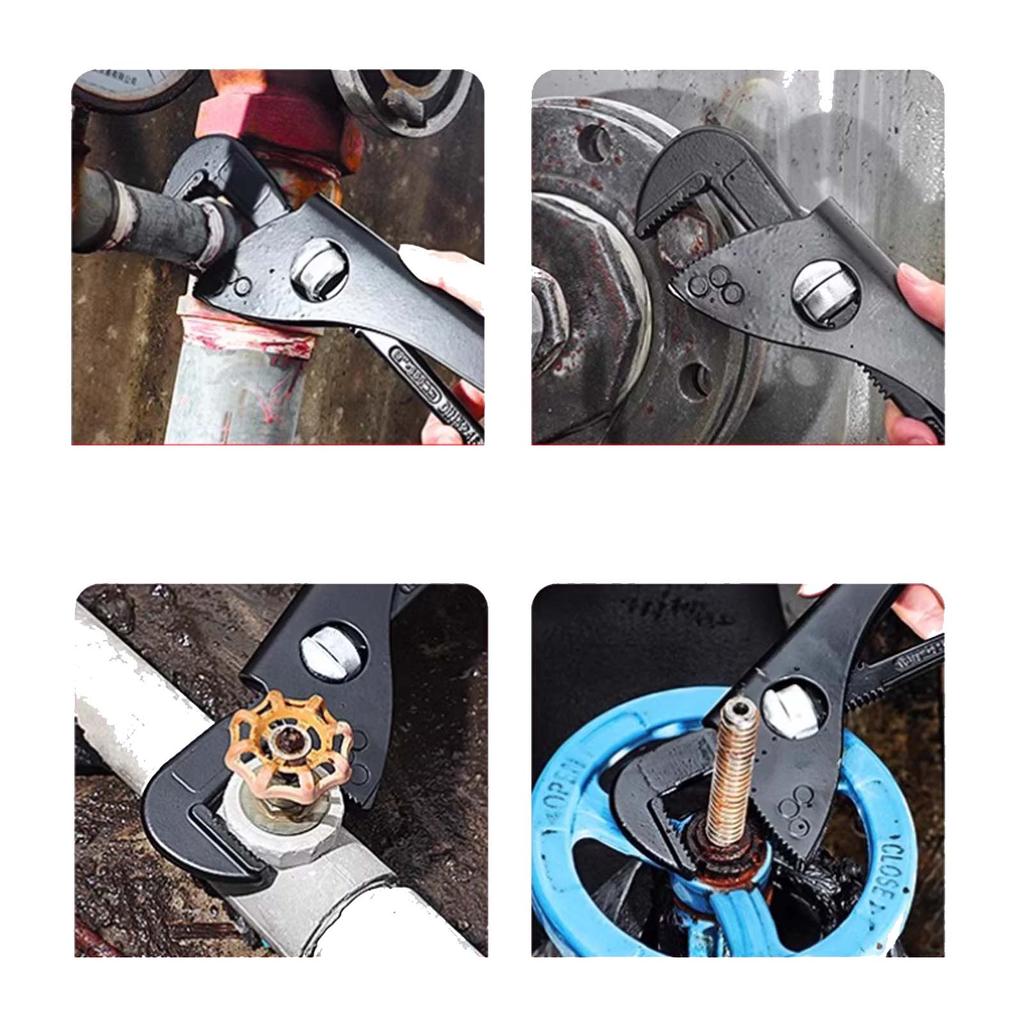Household Heavy Duty Water Pipe Clamp, Multi-function Adjustable Quick Water Pipe Wrench