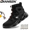 Men's Work Shoes Steel Resistant Anti-Puncture Anti-smash Toe Boots Slip Light Weight Safety Shoes Comfortable Men Shoes 40-48