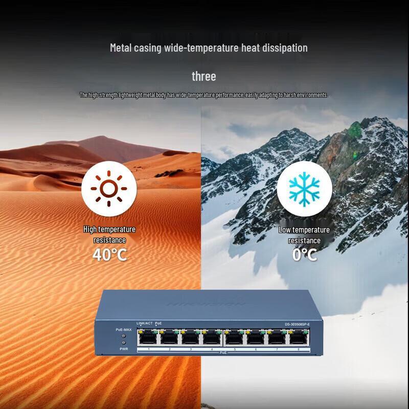 HIKVISION Gigabit PoE Surveillance Switch CN plug (adapter included)