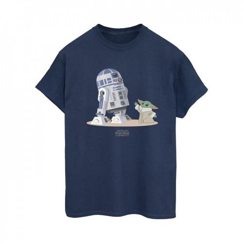 

Star Wars Womens/Ladies The Mandalorian R2D2 And Grogu Cotton Boyfriend T-Shirt S
