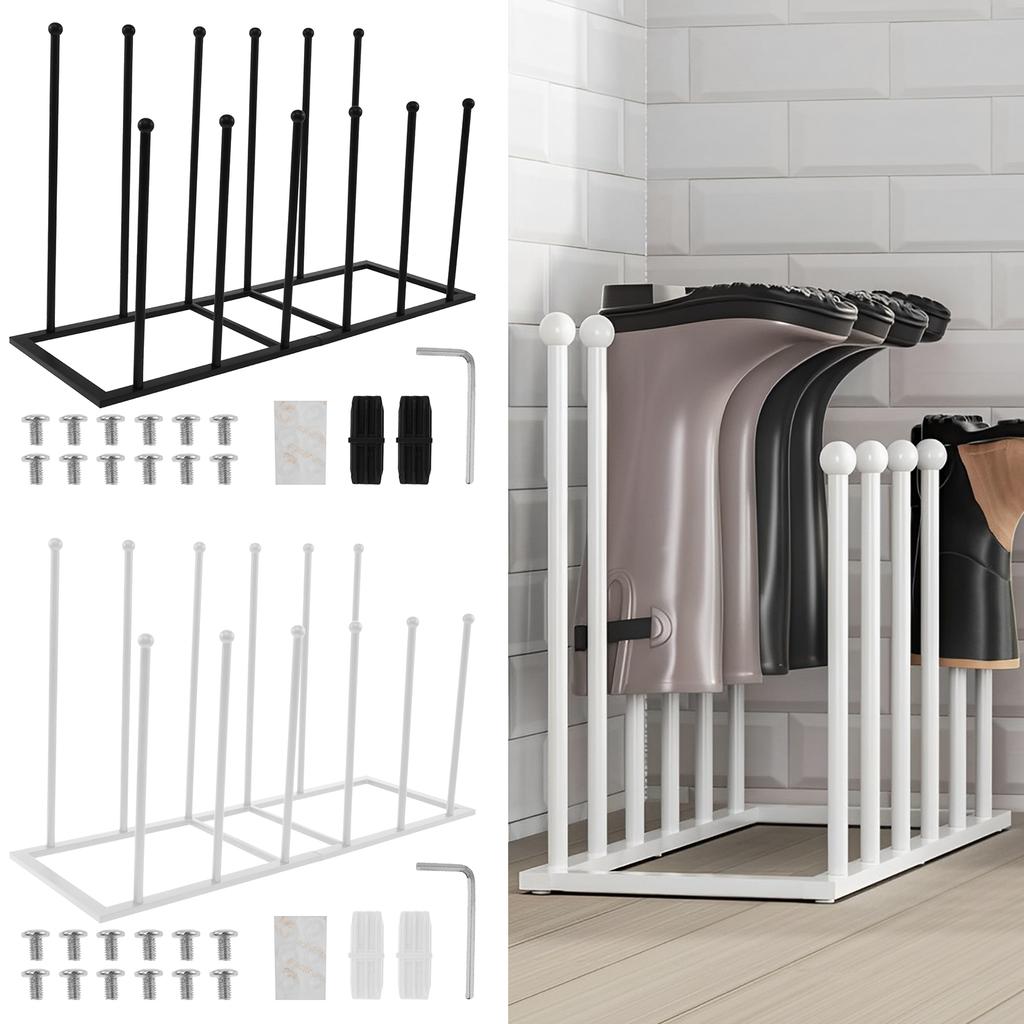 Free Standing Boot Rack Organizer Metal Boot Storage Rack Removable Tall Boot Storage Rack Multifunctional Boot Holder Home