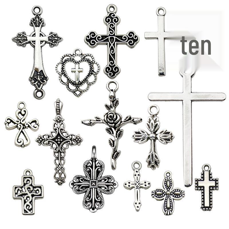 

DIY Jewelry Accessories: Mixed Crosses Pendant for Necklace, Clothing, Gift Decoration, and Sweater Chain.