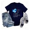 Autism Awareness Heart Puzzle Graphic Cotton TShirt Supportive Unisex Crew Neck Outdoors High Quality Cotton Shortsleev Tees