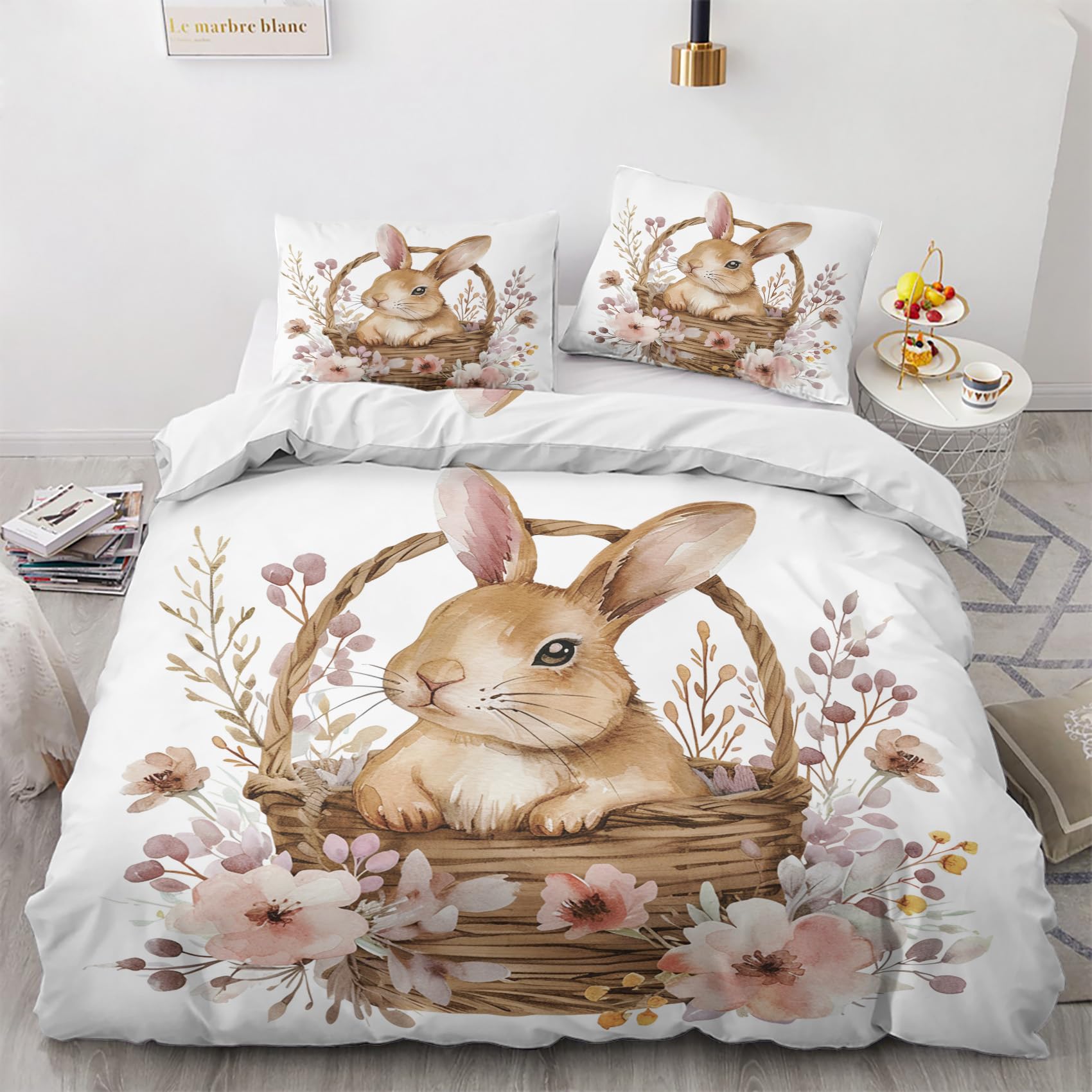 

Basket Duvet Covers for Boys Girls Teens Quilt Cover Sets Queen King Full Size Kids Teens Room Decor 1 Quilt Cover 2 Pillowcases (135x200cm)