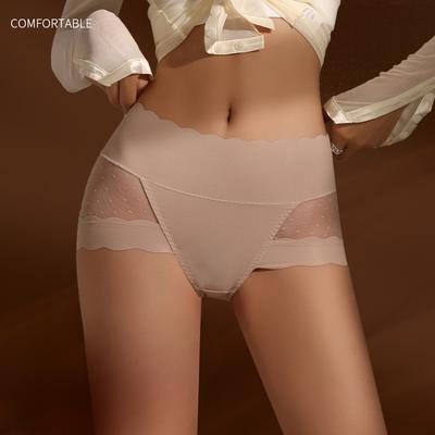 Intimo Donna Senza Cuciture Primavera Estate Sexy Rete Puro Cotone Antibatterico Vita Alta Slip Triangolo Compressione Addominale