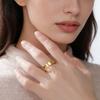 Cazador Flower Lotus Charm Rings for Women Ring Stainless Steel Yoga Buddhism Finger Jewelry 2026 Mother's Day Gifts New