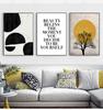 Abstract Landscape Wall Art Tree Sun Desert Quotes Nordic Posters and Prints Canvas Painting Wall Pictures for Living Room Decor