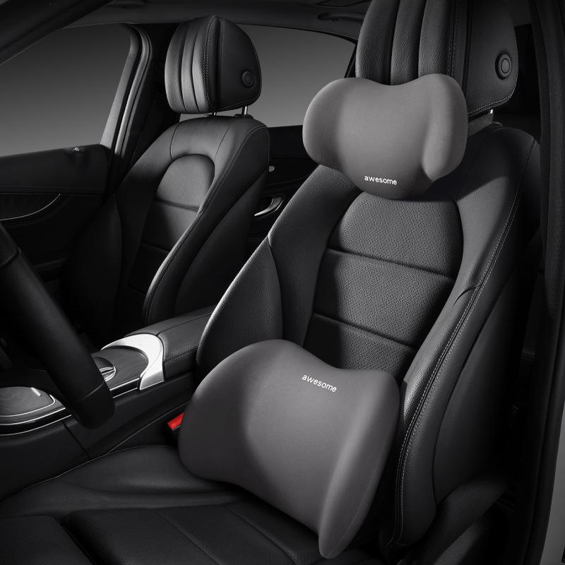 Super Comfort Car Seat Memory Foam Head Neck Pillow Airplane Chair Cushion Travel Anti-fatigue Waist Lumbar Support Car