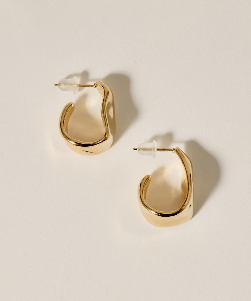 Novice Tokyo Nuance Flat Hoop Pierce [Stainless] / Gold