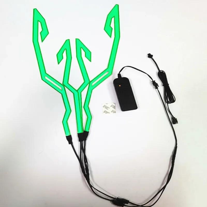 New Motorcycle Helmet Light 4 In 1 EL Light 3 Mode Led Helmet Light Night Riding Signal Helmet Strip Decoration Accessories Kit