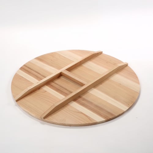 BDHD Original Sawara Wood Lid, 26-65cm [Made In Japan, This Highly Water- and Moisture-resistant Lid Complements Your Open-fire Pot. Crafted To Mainta