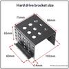 4 Bay 2.5 Inch To 3.5 Inch Ssd Hard Drive Enclosure Caddy Chassis Internal Mounting Adapter Bracket Aluminum Alloy Tray Holder