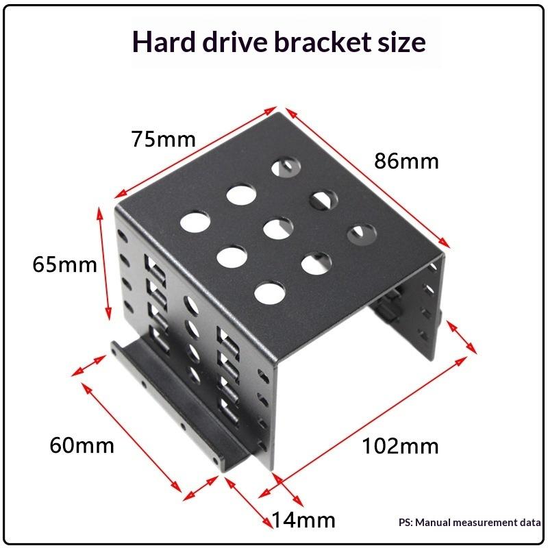 4 Bay 2.5 Inch To 3.5 Inch Ssd Hard Drive Enclosure Caddy Chassis Internal Mounting Adapter Bracket Aluminum Alloy Tray Holder