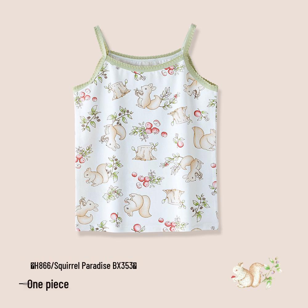 A-Class Summer Pure Cotton Antibacterial Tank Top for Girls and Infants