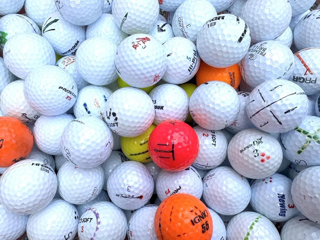 Carefully Selected Lost Lost Ball Color Various 30 Balls [30-Pack A-Class Balls] Mix, White, Brands, (Includes White-Colored Markers)