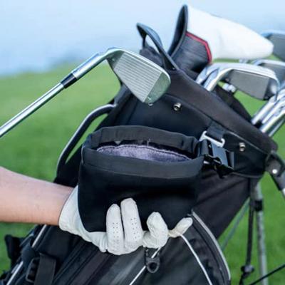 Cleaning Bag Golf Clubs Balls Scratch-Free Deep Groove Cleaner Waterproof Lining Removable Clip Machine Washable Golf Accessory