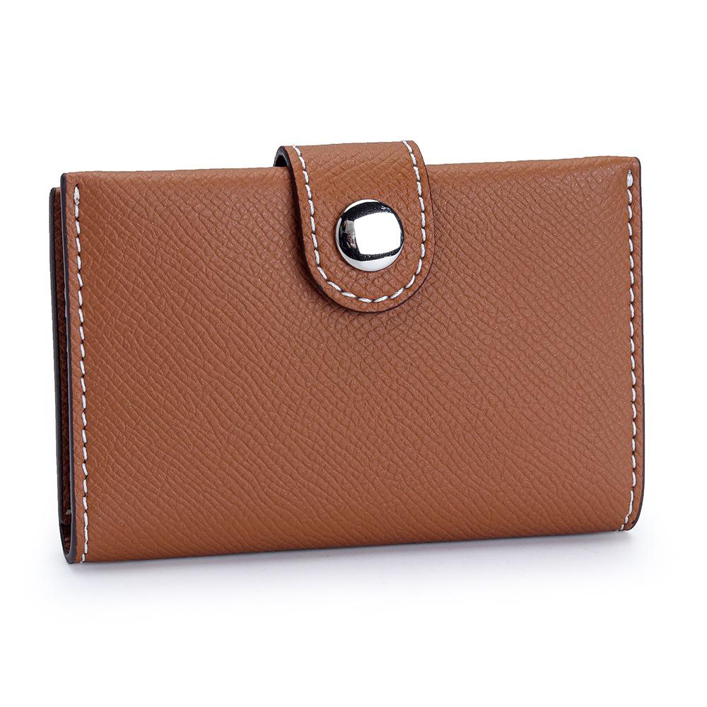 Trendy Women's Leather Cards Wallet Multi-pocket Compact Bifold Card Holder, Stylish Credit Card Case for Daily & Travel Storage