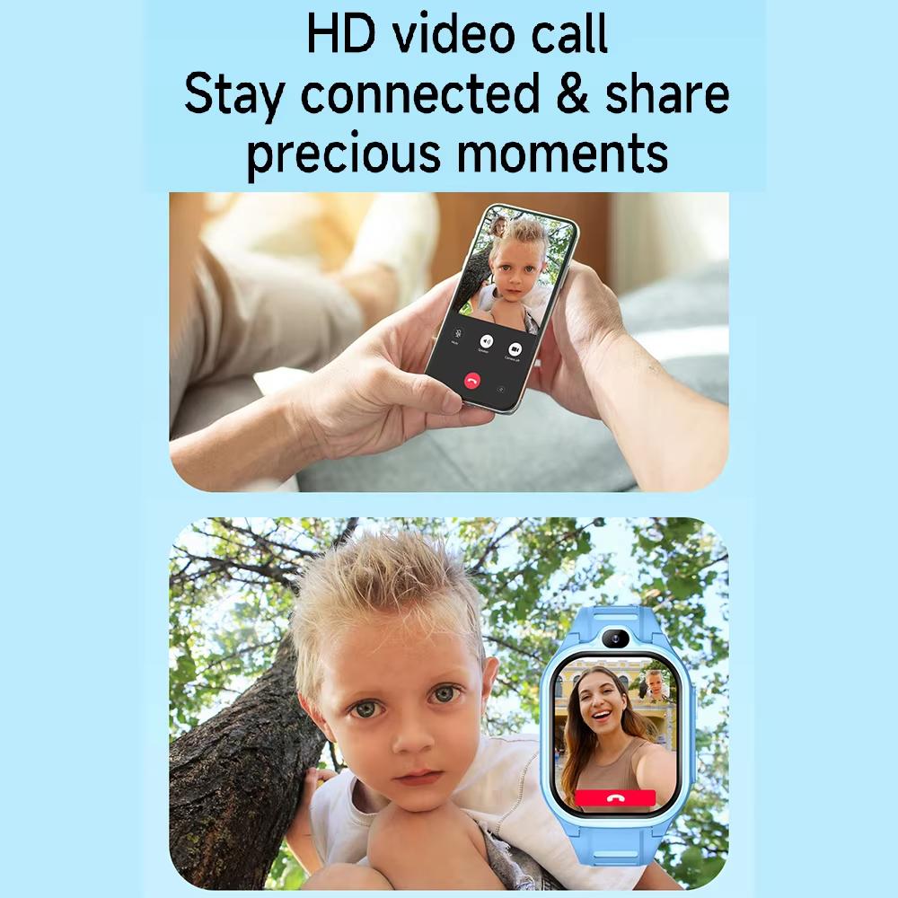 2025 New 4G Smart Watch Kids GPS WIFI Video Call SOS APP Download Child Smartwatch Monitor Tracker Location Phone Watch Boys Girls Gifts