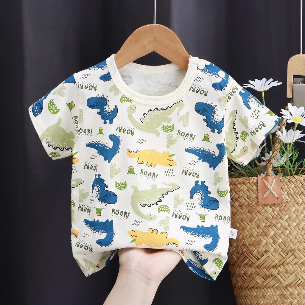 Children's Pure Cotton Short-Sleeved T-Shirt: Summer Style for Girls & Boys