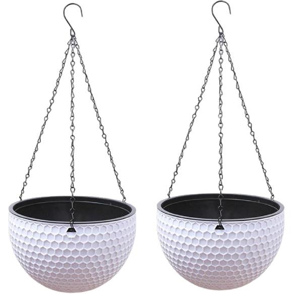 Hanging Planter & Baskets, Hanging Pots for Plants Indoor, 2PCS 6.5" Self Watering Hanging Planter, Hydroponics/Soil Culture Hanging Flower Pot with