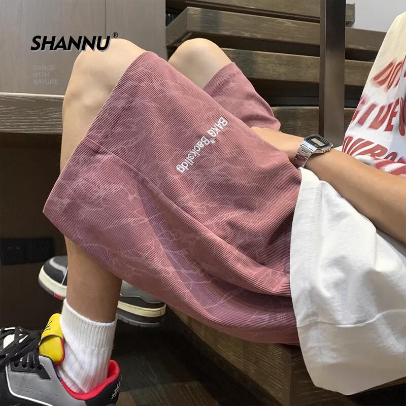 

Мужские свободные повседневные вельветовые шорты с вышивкой SHANNU 4XL