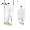 Decorative Ghost with 8 Lighting Modes Halloween Hanging Swing Decor String Lights, Glowing Floating Cute Props for Holiday Ornament Yard Tree,