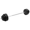 3145020 vidaXL Barbell with Plates 60 Kg