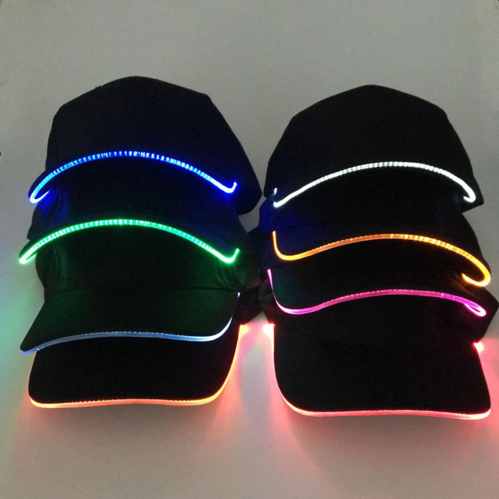 Cotton Flashing Glow Rave Party Cap Sunscreen Hip-hop Luminous Hat Night Club Bar Party Props