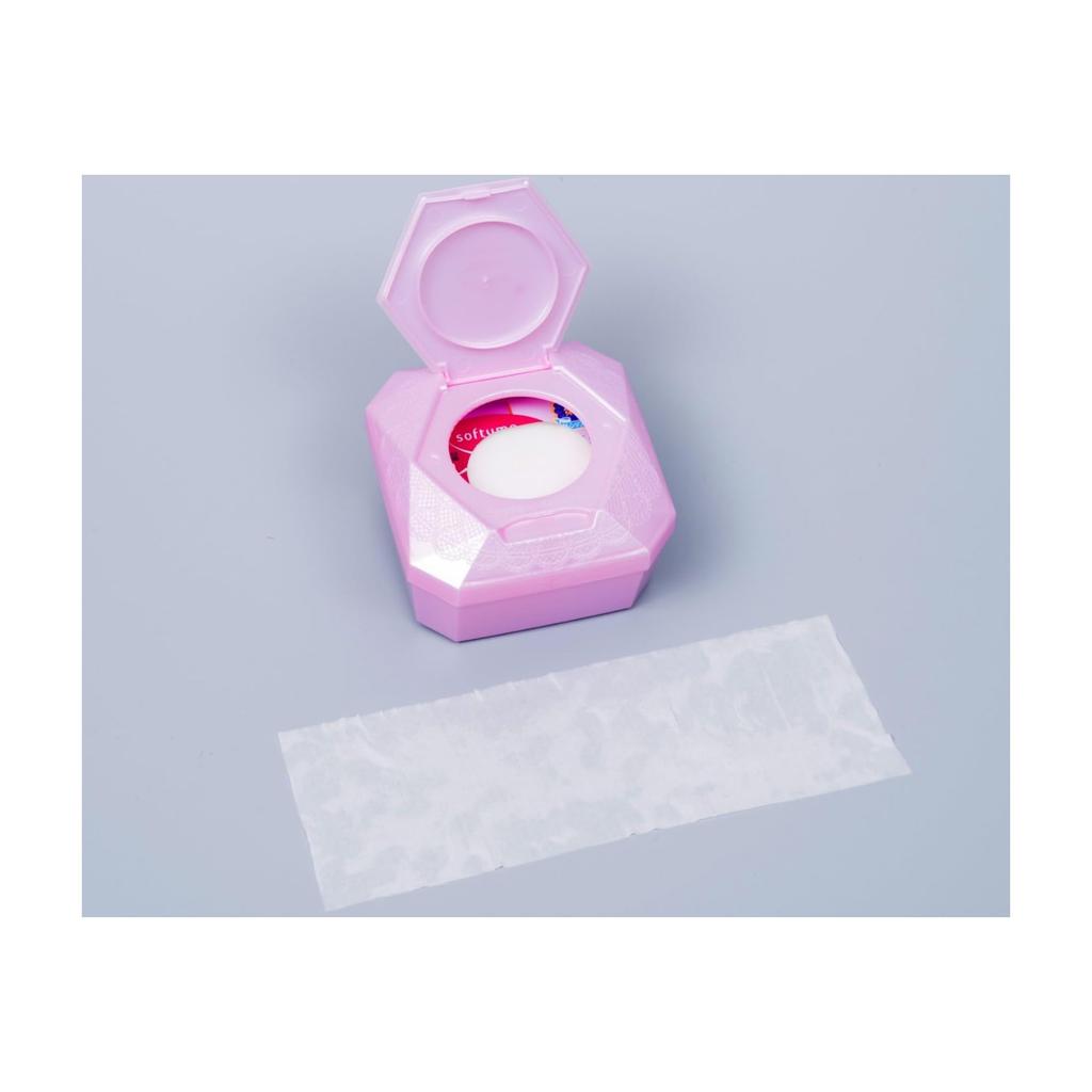 Softymo Makeup Remover Sheets with Hyaluronic Refill Pack of 52 Sheets of with Aronheur Original Mask Case Acid, (Set 2)