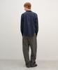 INSILENCE Garment-Dyed Striped Shirt Navy