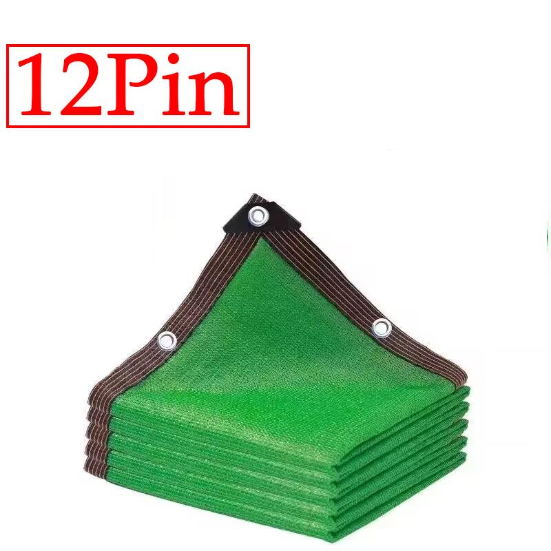 

12Pin Sunshade Net Green Blue Anti-UV HDPE Garden Succulent Plant Shading Net Outdoor Swimming Pool Cover Sun Shade Net 2x1m