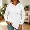 Sweat à capuche de couleur décontracté ample pour femme