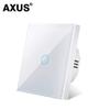 AXUS Touch Switch Wall Light Switch Luxury Crystal Tempered Glass EU US Standard Panel AC110-250V  1/2/3 Gang LED Button